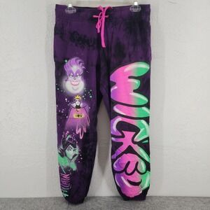 Disney XS | Purple Tie Dye Villains Wicked Graphic Joggers Lounge Pants Womens